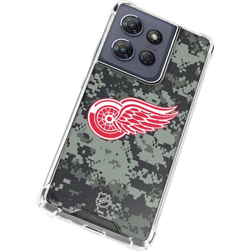 NHL Detroit Red Wings Camo Moto G Play 5G (2025) Clear Case